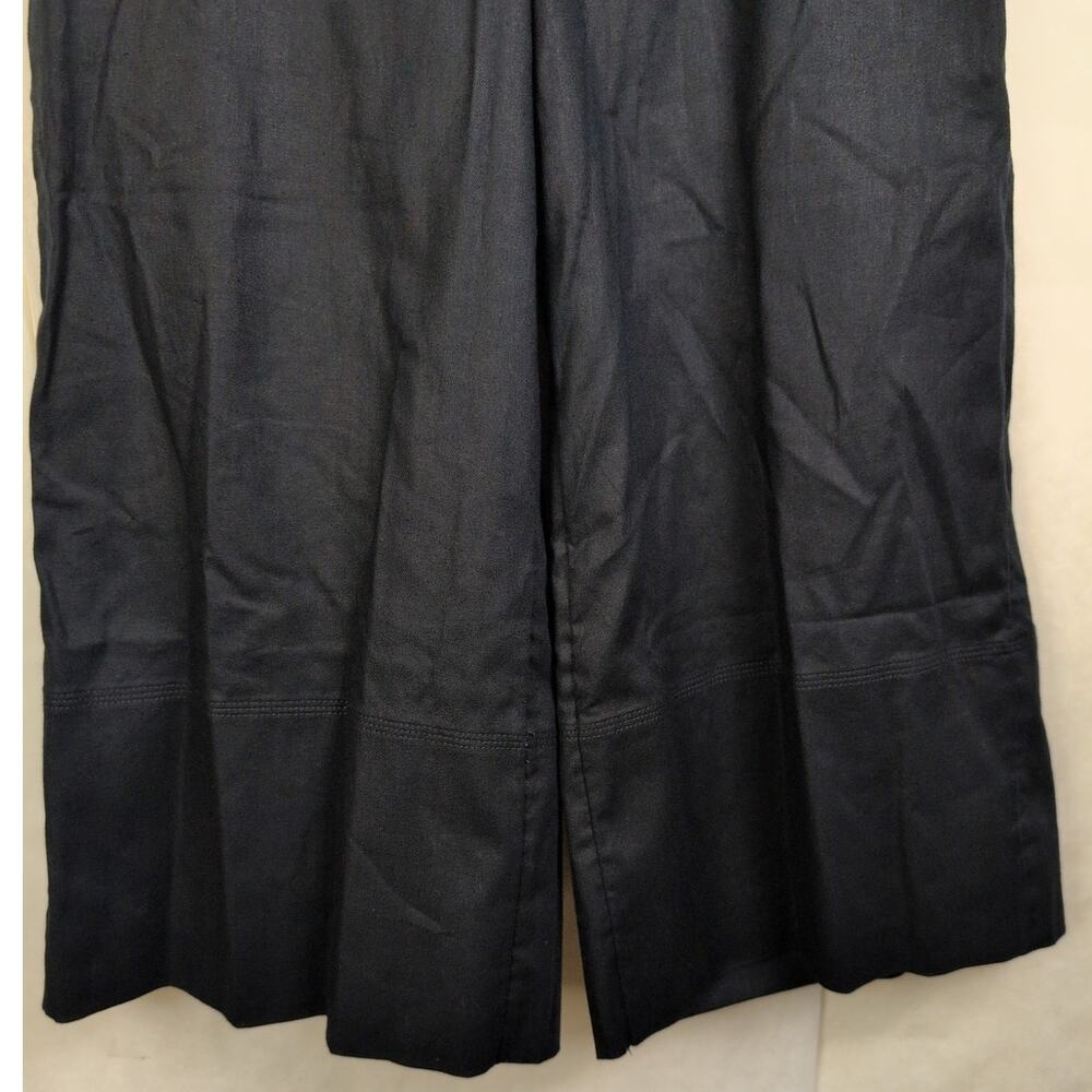 New Banana Republic linen wide leg cropped pants Black Size Sm Coastal Minimal - Picture 7 of 12